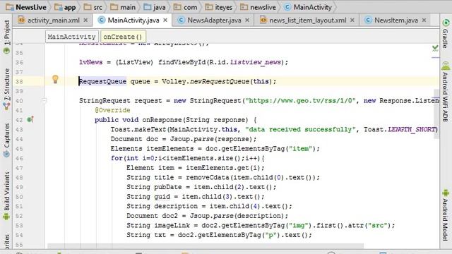 Live News Feed Android App using Jsoup Library - Urdu Tutorial - Part 2 смотреть онлайн