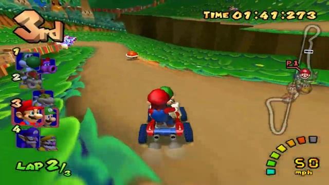 Mario Kart: Double Dash (GC) walkthrough - DK Mountain смотреть онлайн
