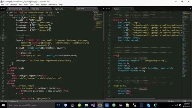 Advance login and registration form in PHP and MySQL смотреть онлайн