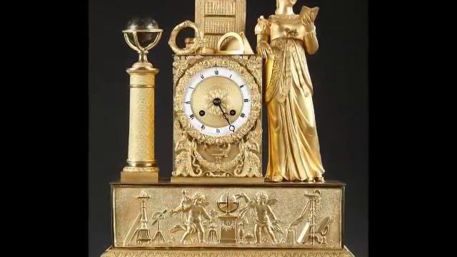 Роскошные настольные антикварные часы. смотреть онлайн
