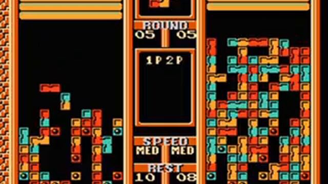 Tetris 2 NES - 2 player game play смотреть онлайн