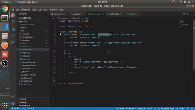 Events & Props | #6 | React Tutorial with TypeScript in Hindi смотреть онлайн