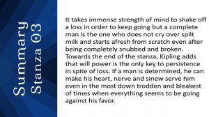 Summary of If by Rudyard Kipling