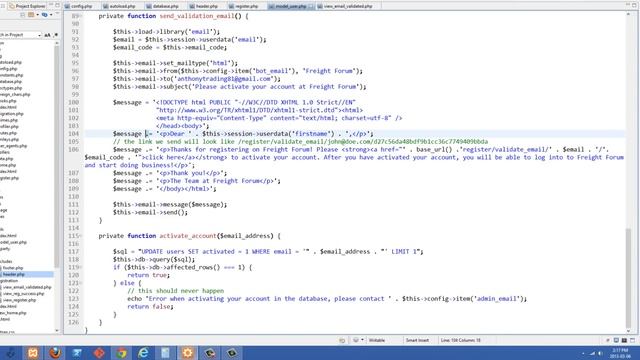 CodeIgniter Project Tutorial 6 - Email Verification смотреть онлайн
