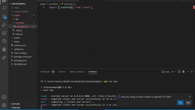 useState (Next.js) - Example 1 смотреть онлайн
