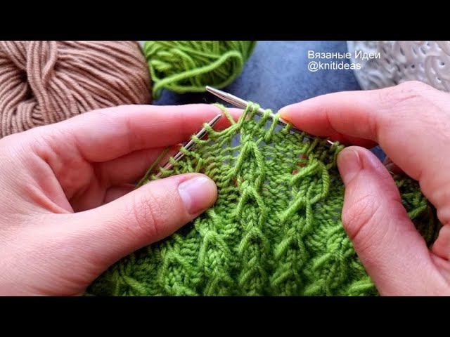 КЛАССНЫЙ УЗОР на основе резинки 2 на 2! смотреть онлайн
