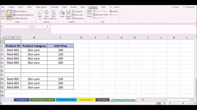 Excel VBA Macro Sinhala | 27 - Finding Last Row & Column in VBA смотреть онлайн