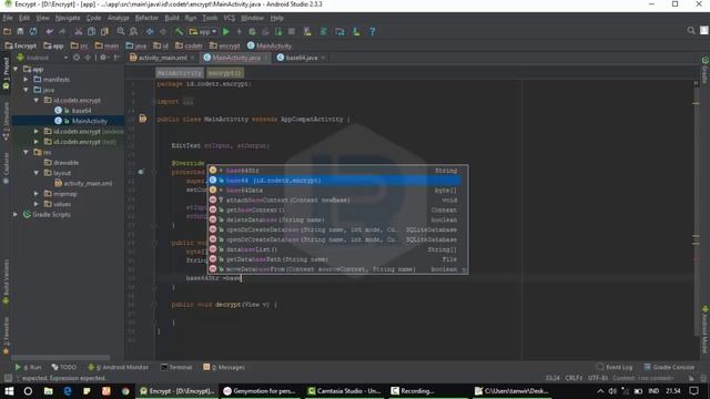 Android Studio - Make Encrypt use Base64 смотреть онлайн