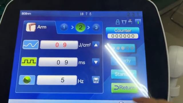 FG2000B  Диодный лазер.  Настройки охлаждения.