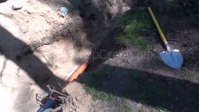 Отсыпка канализационной трубы смотреть онлайн