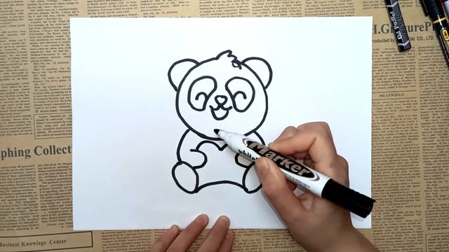 How to draw a panda step by step | Как нарисовать панду поэтапно смотреть онлайн