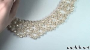 DIY: Pearl beaded collar / Воротник из жемчужных бусин своими руками
