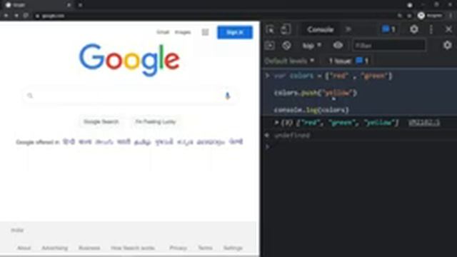 Push & Pop in Array JS смотреть онлайн