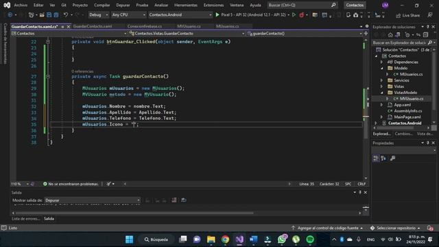 Curso de Xamarin forms y Firebase - Vista y guardar contactos (7) смотреть онлайн
