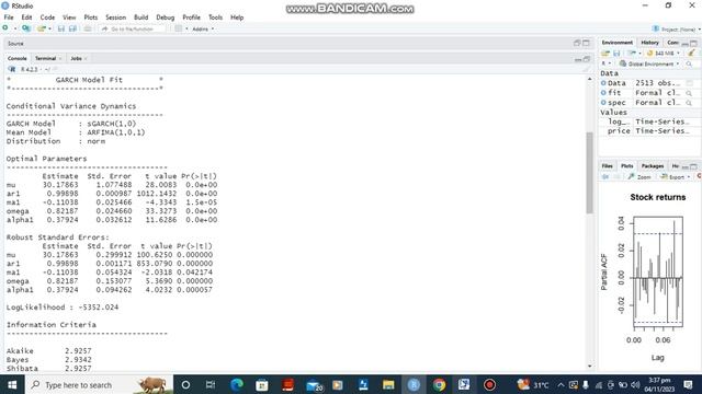 How to run an ARCH1 model in R Part 2 смотреть онлайн