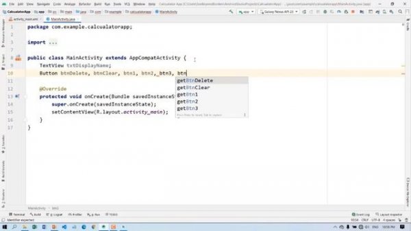 3. Calculator App in Android