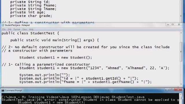 Java Lesson 30 - Classes 01 - 05 Writing Constructors and toString Method смотреть онлайн