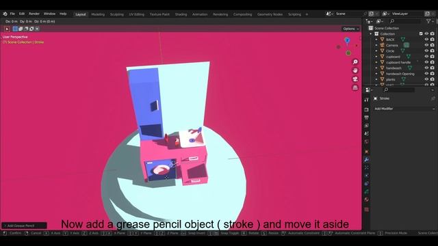 Blender Grease Pencil 2D/3D Process (with Captions) смотреть онлайн
