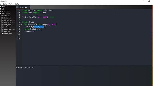 MicroPython: PWM with ESP32 and ESP8266 – LED fading Example смотреть онлайн