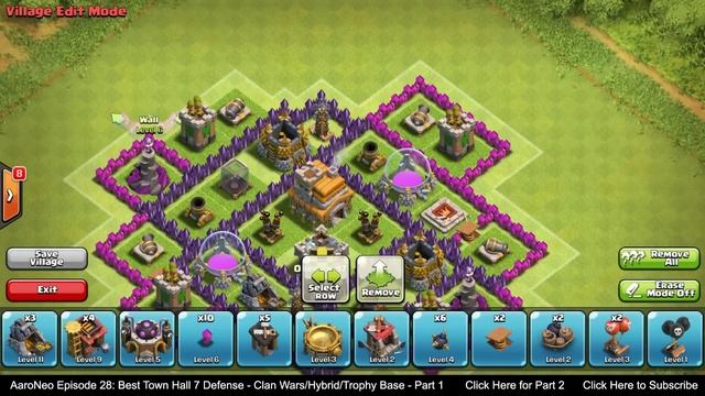 BEST Town Hall Level 7 (TH7) Defense Strategy - Clan Wars/Hybrid/Trophy Base (Clash of Clans) Part смотреть онлайн
