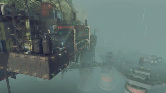 Neon | Starfield Ambience | Rain, Winds, Ships Landing смотреть онлайн