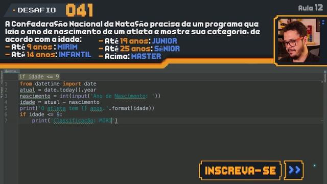 Python Exercício #041 - Classificando Atletas смотреть онлайн