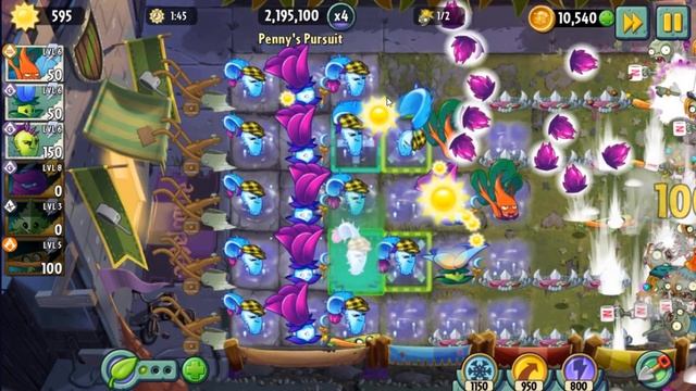 Plants vs zombies 2 free || Penny's Pursuit the ungrateful undead level 1 difficulty 2 смотреть онлайн