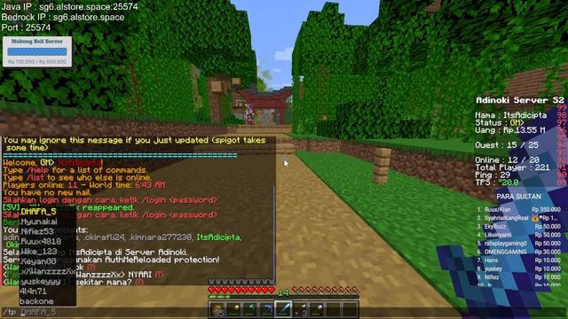 ? Live Server Adinoki Season 2 - Minecraft Indonesia Java Bedrock mcpe 1.19 смотреть онлайн