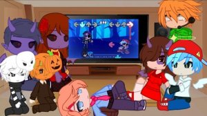 FNF Reacts to Murder Drones (Vs. Uzi) mod | Read Desc