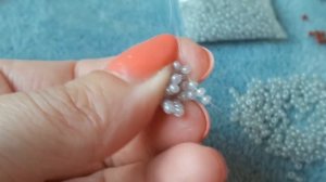 Веточка вербы из бисера в технике ндебеле.