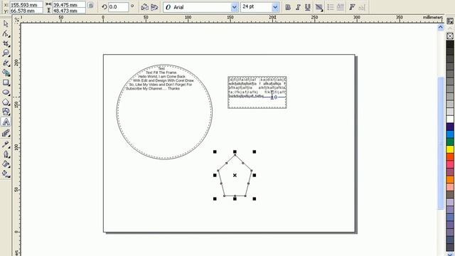 How To Write Fill Text Frame in Corel Draw смотреть онлайн