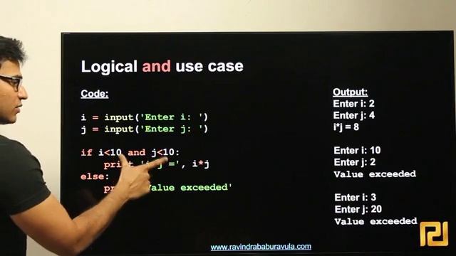 3.16 Python Logical and ,or use case смотреть онлайн