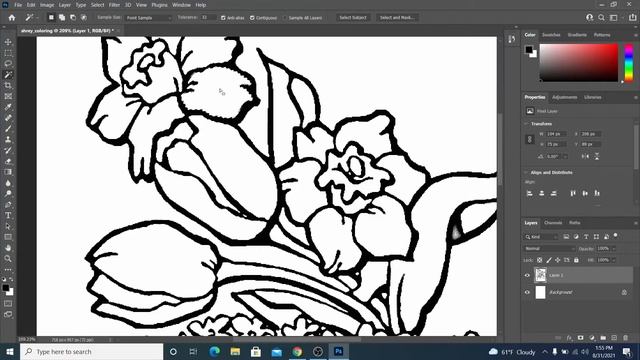 Photoshop 1: Coloring (Magic Wand, Quick Select, Brush, and Paint Bucket Tools) смотреть онлайн