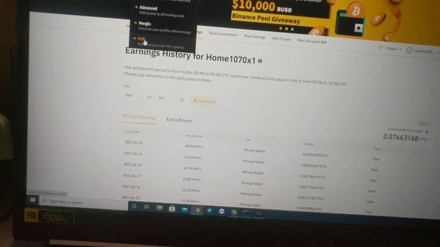 Майнинг на ноутбуке Acer Nitro 5 AN517 (3060 Max-Q) смотреть онлайн