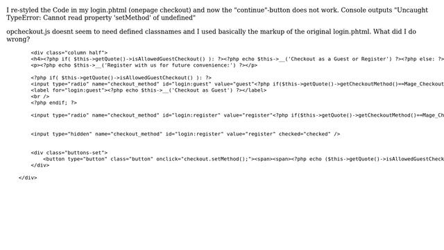 Magento: opcheckout.js - setMethod undefined onClick (2 Solutions!!) смотреть онлайн