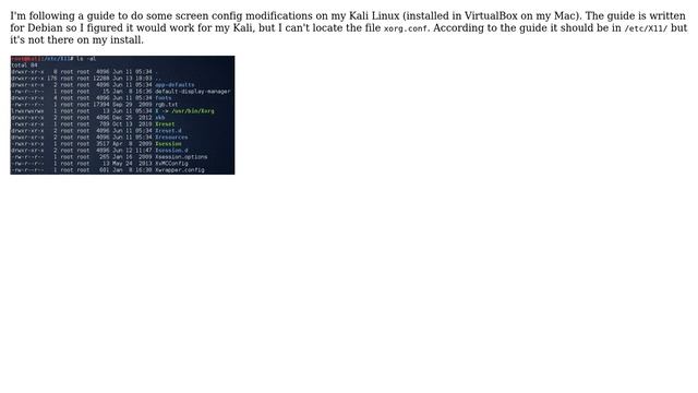 Where is xorg.conf in Kali Linux (Debian)? смотреть онлайн