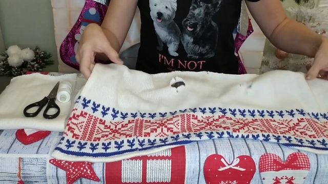 DIY. НОВОГОДНИЙ СВИТЕР ДЛЯ СОБАКИ СВОИМИ РУКАМИ. смотреть онлайн