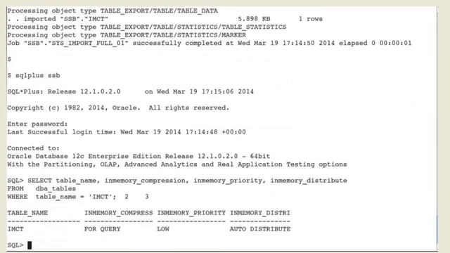 Oracle Database 12c demos: In-Memory Column Store and Oracle Data Pump смотреть онлайн