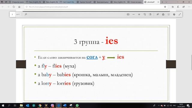 Plural form множественное число смотреть онлайн