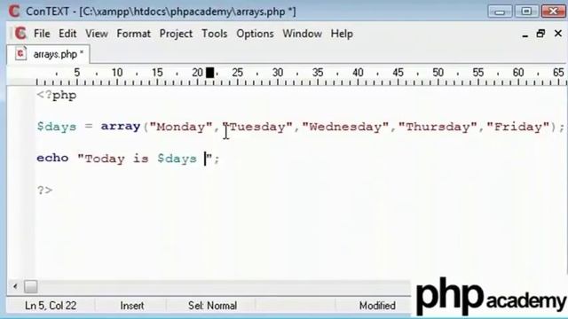 PHP Tutorial arrays part 1 смотреть онлайн