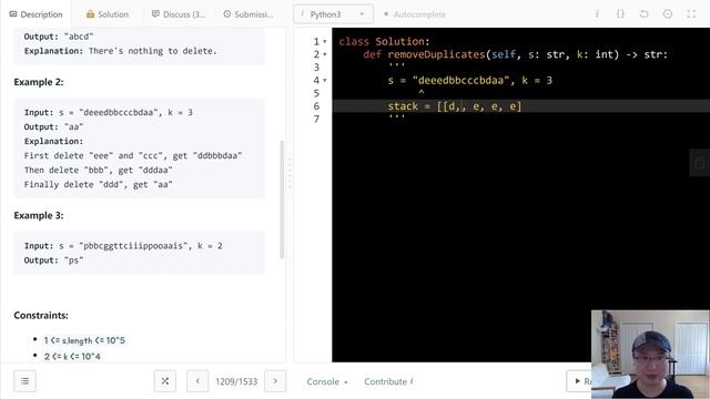 1209. Remove All Adjacent Duplicates in String II | English | Medium смотреть онлайн