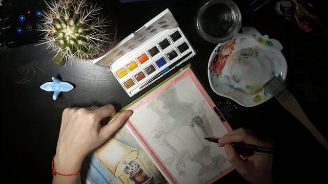 Идеальный набор для пленэра? Watercolour Daler Rowney Aquafine + Speedpaint смотреть онлайн