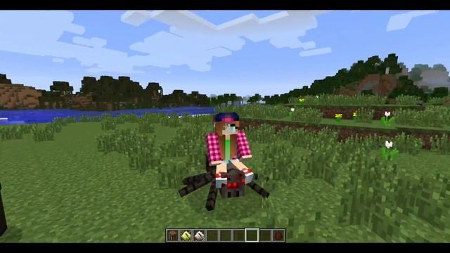 Обзор мода Rideable Spiders [1.7.10] (майнкрафт) *няшный паучок* смотреть онлайн