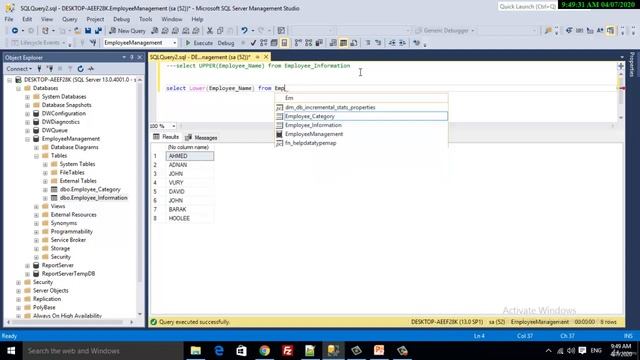 Additional Lectures: SQL Functions - Upper and Lower Case смотреть онлайн