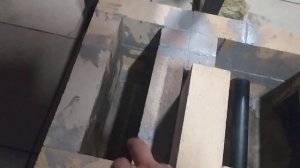 Шахтный котел из кирпича 2. Первый этап  сборки.