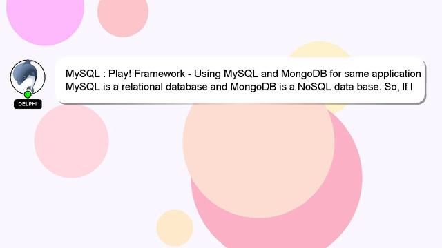 MySQL : Play! Framework - Using MySQL and MongoDB for same application смотреть онлайн