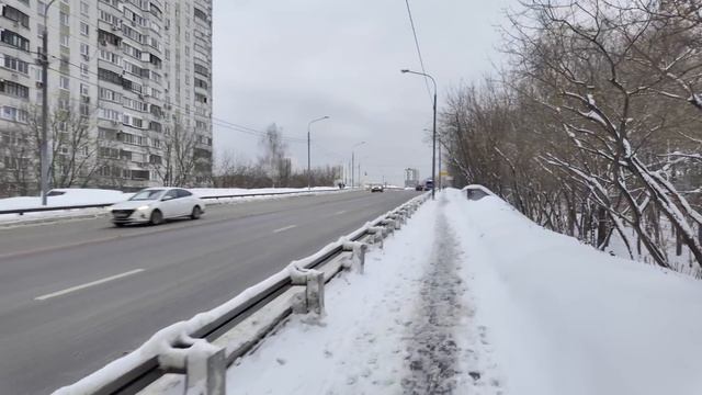 Moscow walk. Sleeping areas of the city in winter. смотреть онлайн