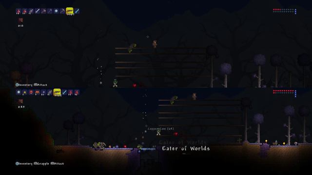 Terraria PS4 Gameplay Episode 4 : Eater Of Worlds Boss Battle (Father And Son Multiplayer Lets Play смотреть онлайн