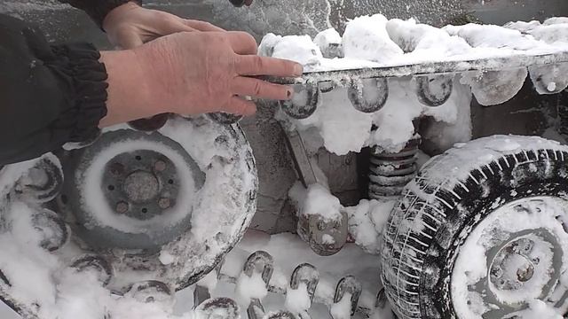 Снегоболотоход, гусеница зимой. смотреть онлайн