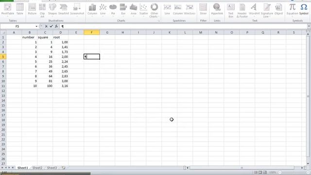 How to Insert Symbols and Special Characters in Excel 2010 смотреть онлайн